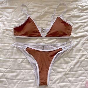 Mocha cut out bikini